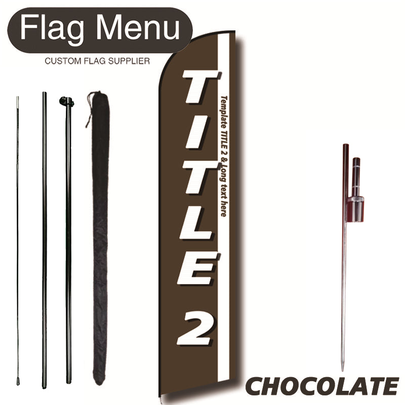 11.3ft Feather Flag Kit With Spike-TITLE 2-CHOCOLATE-Flag Menu