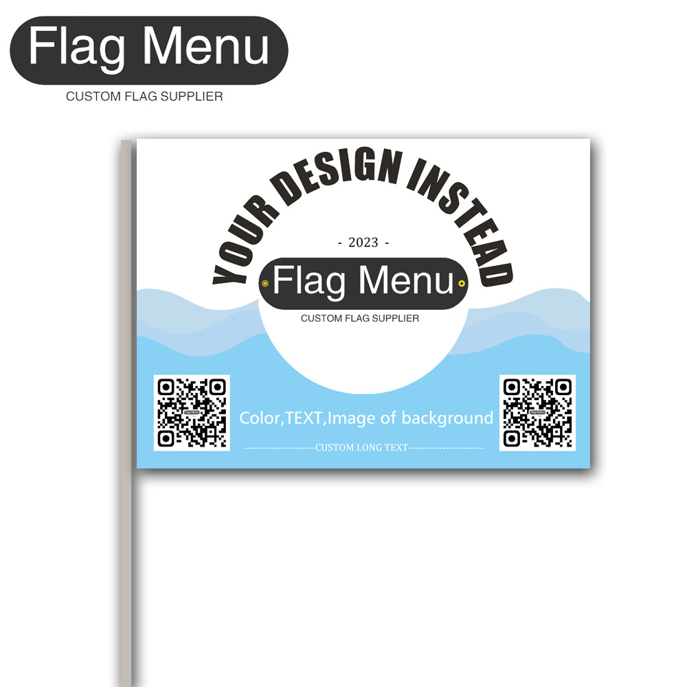 8x11in Stick Flag-(100 pcs)-QR CODE-Flag Menu