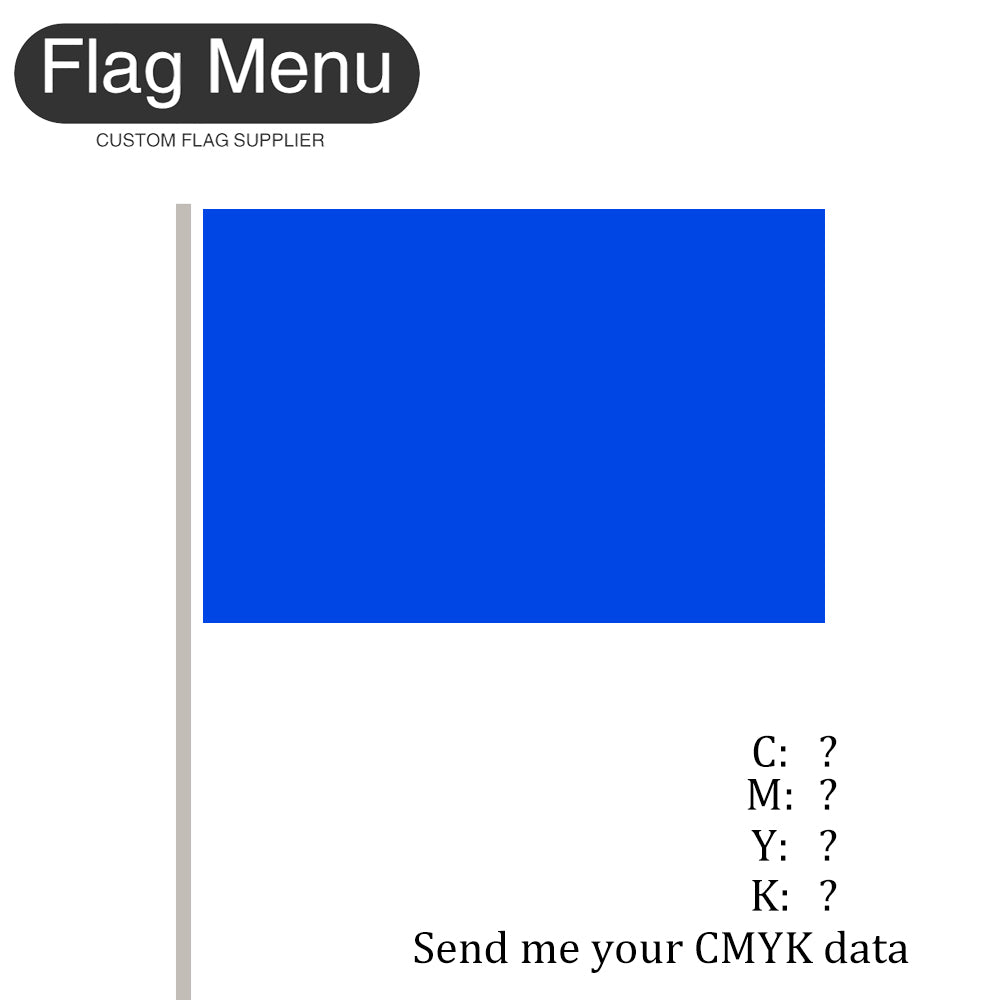 Solid Color-Small Hand Held Stick Flag -(100 pcs)-Bulk-Flag Menu-Flag&Banner Company- USA UK Canada AU EU