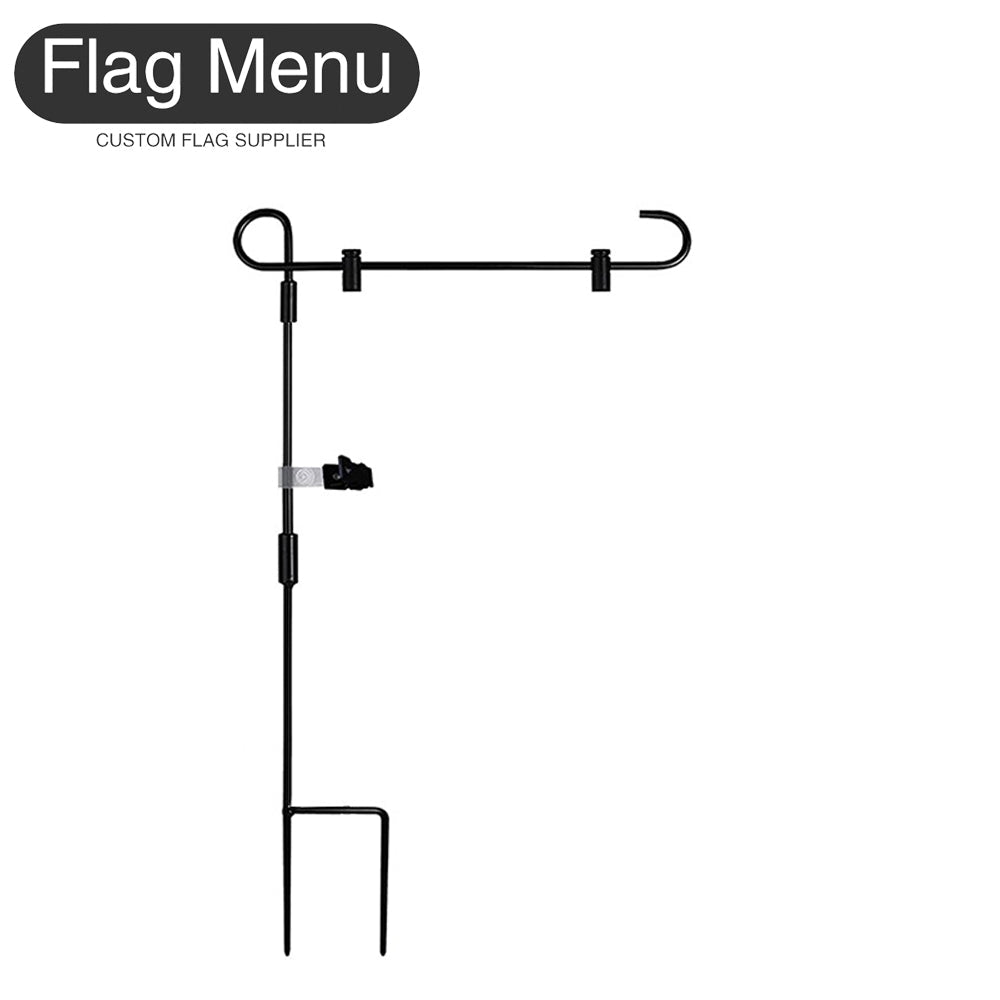 15"x34" Garden Flag Pole - 1 Clip&2 Stoppers-Flag Menu