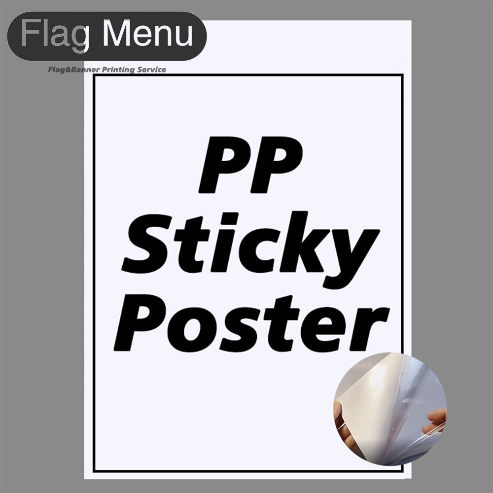Custom Sticky PP Poster Prints - Double-Flag Menu