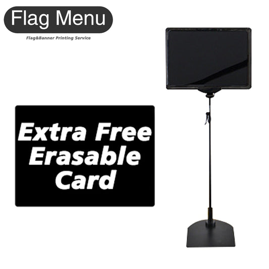 34" Store Erasable Banner Board - A4-Black-Flag Menu