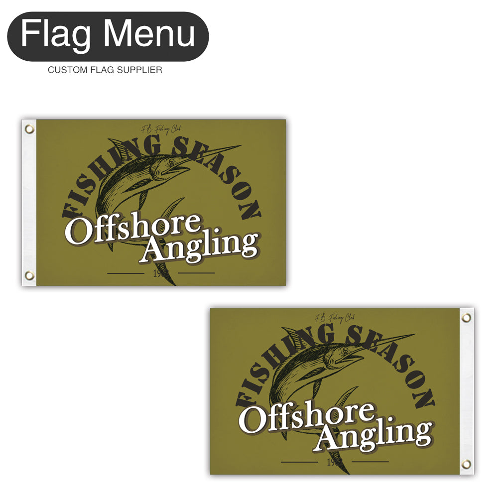 12"x18" Fishing Season Yacht Flag - Swordfish-Green A-Two-Grommets-Flag Menu