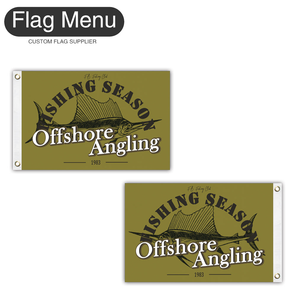 12"x18" Fishing Season Yacht Flag - SaIlfish-Flag Menu-Flag&Banner Company- USA UK Canada AU EU