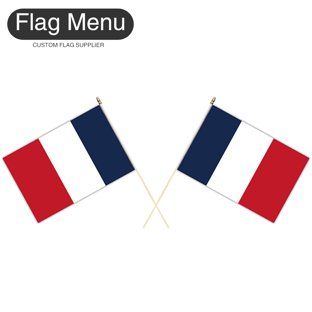 Regular Stick Flag For Paris 2024(50 pcs)-Flag Menu-Flag&Banner Company- USA UK Canada AU EU