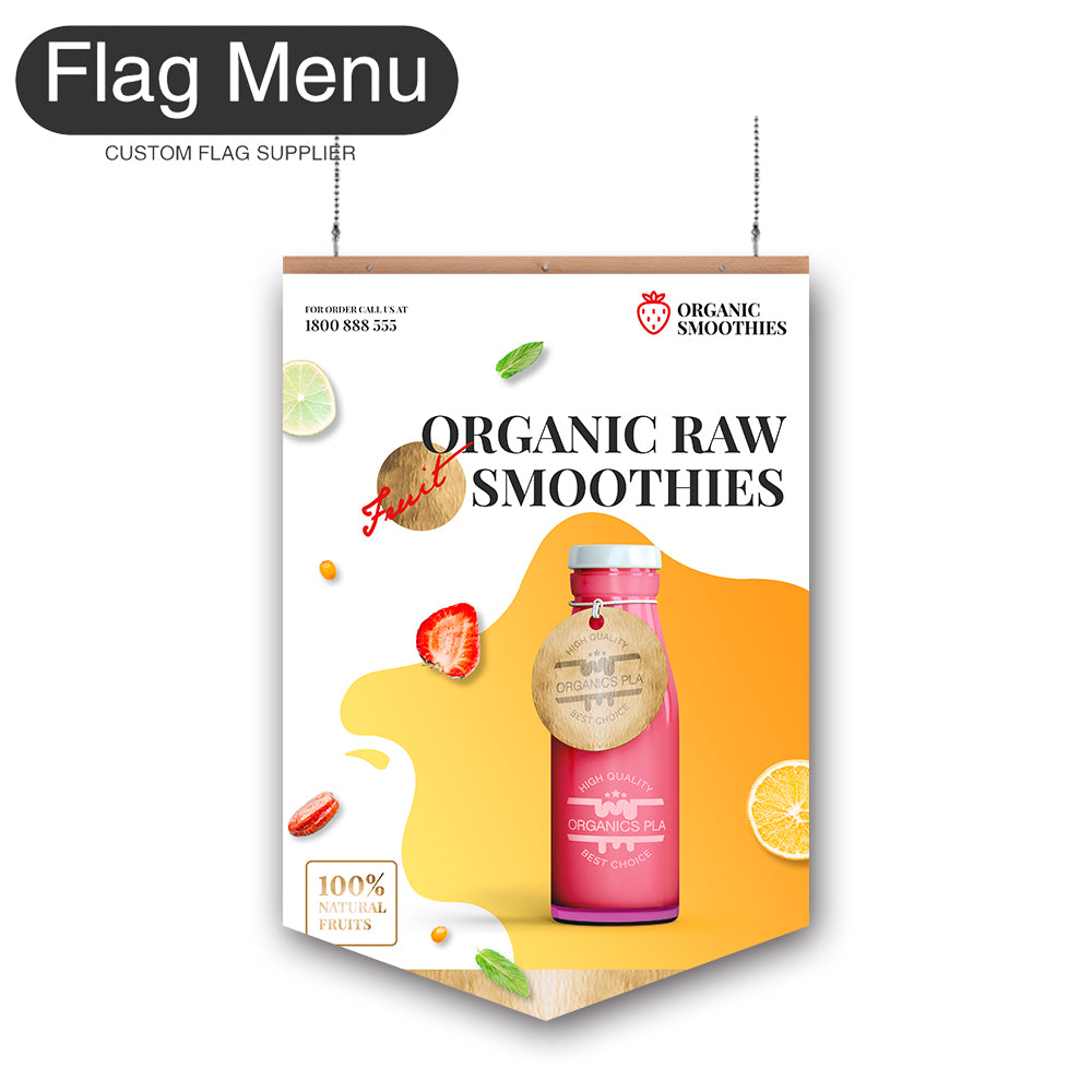 24"x36" Smoothies Hanging Banner - Double Sided-Pennant-Flag Menu