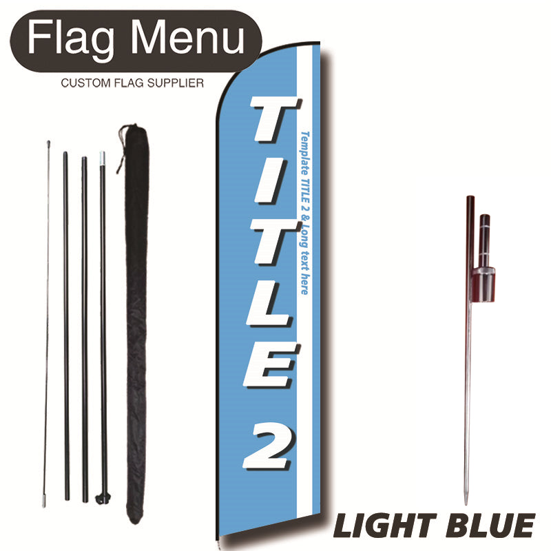 15ft Feather Flag Kit With Spike-TITLE 2-LIGHT BLUE-Flag Menu