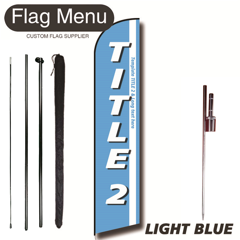 11.3ft Feather Flag Kit With Spike-TITLE 2-LIGHT BLUE-Flag Menu