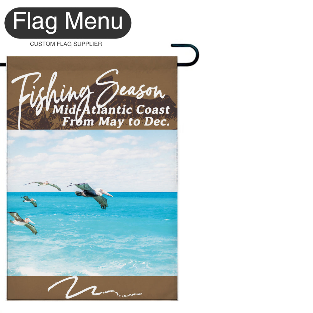 Welcome Flag - Canvas - Fishing Season - Sailfish-Brown B-28"x40"-Flag Menu