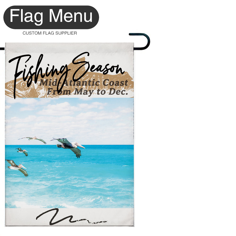 Welcome Flag - Canvas - Fishing Season - Sailfish-White-28"x40"-Flag Menu
