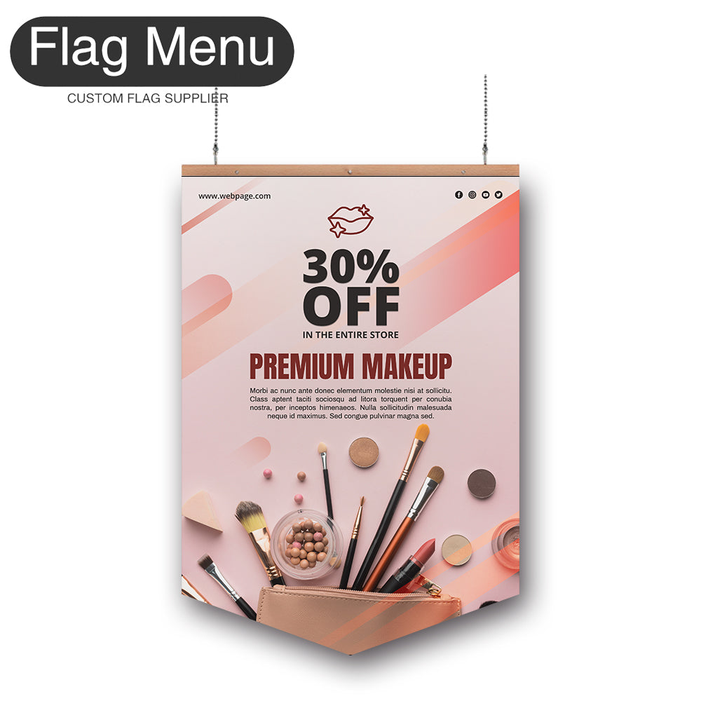 Makeup Hanging Banner - Double Sided-Pennant-Flag Menu