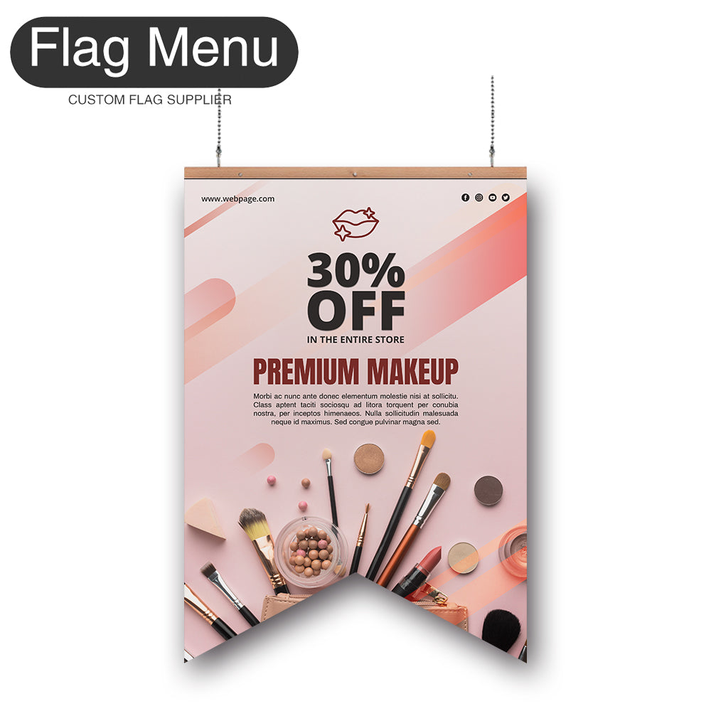 Makeup Hanging Banner - Double Sided-Swallow-Flag Menu