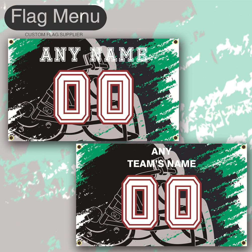 3'x5' Fan's Flag - Jersey & Helmet-Flag Menu
