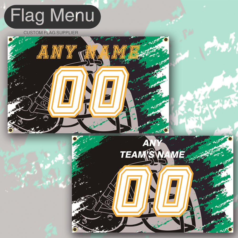 3'x5' Fan's Flag - Jersey & Helmet-Upload.txt-NAVY04-Flag Menu