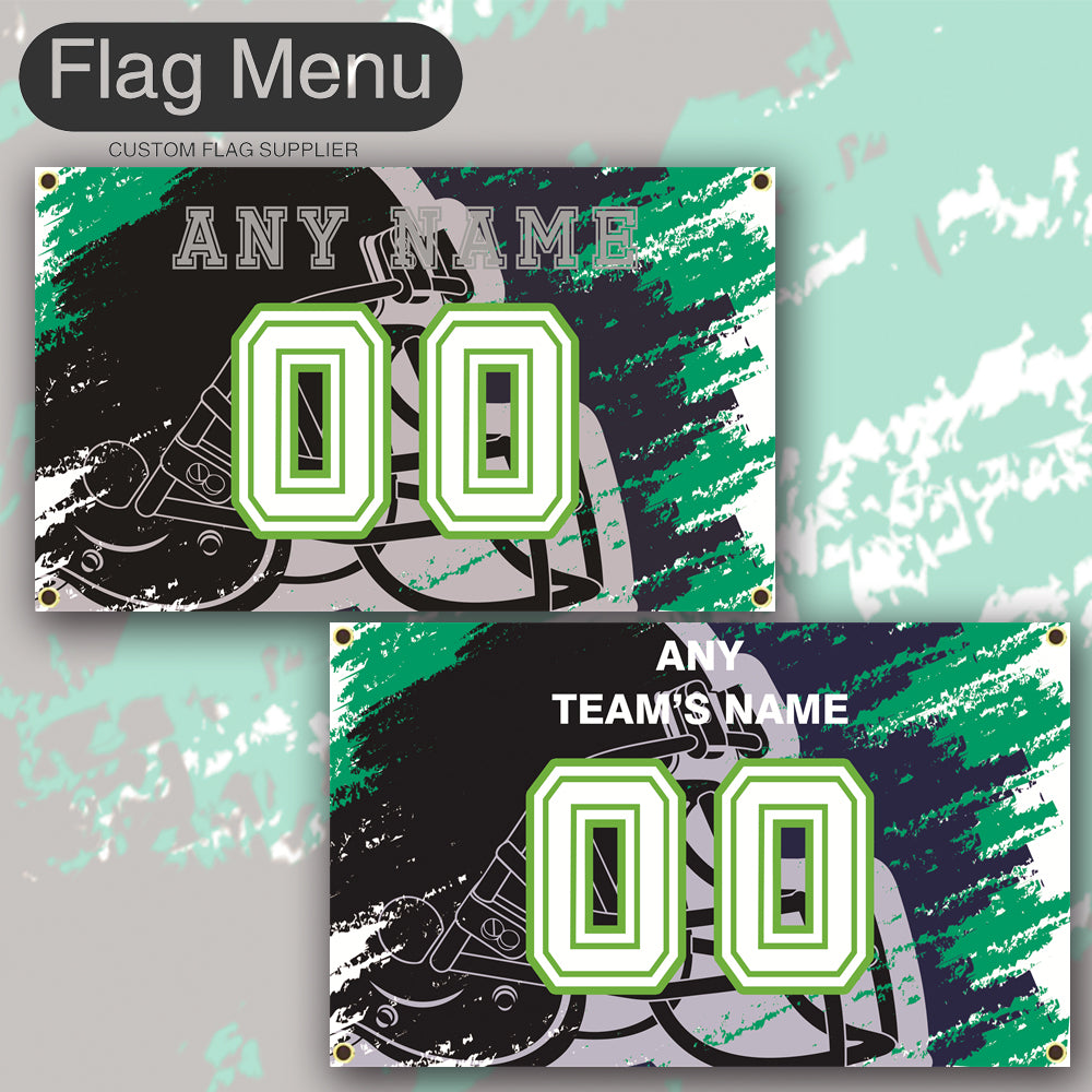 3'x5' Fan's Flag - Jersey & Helmet-Upload.txt-NAVY05-Flag Menu