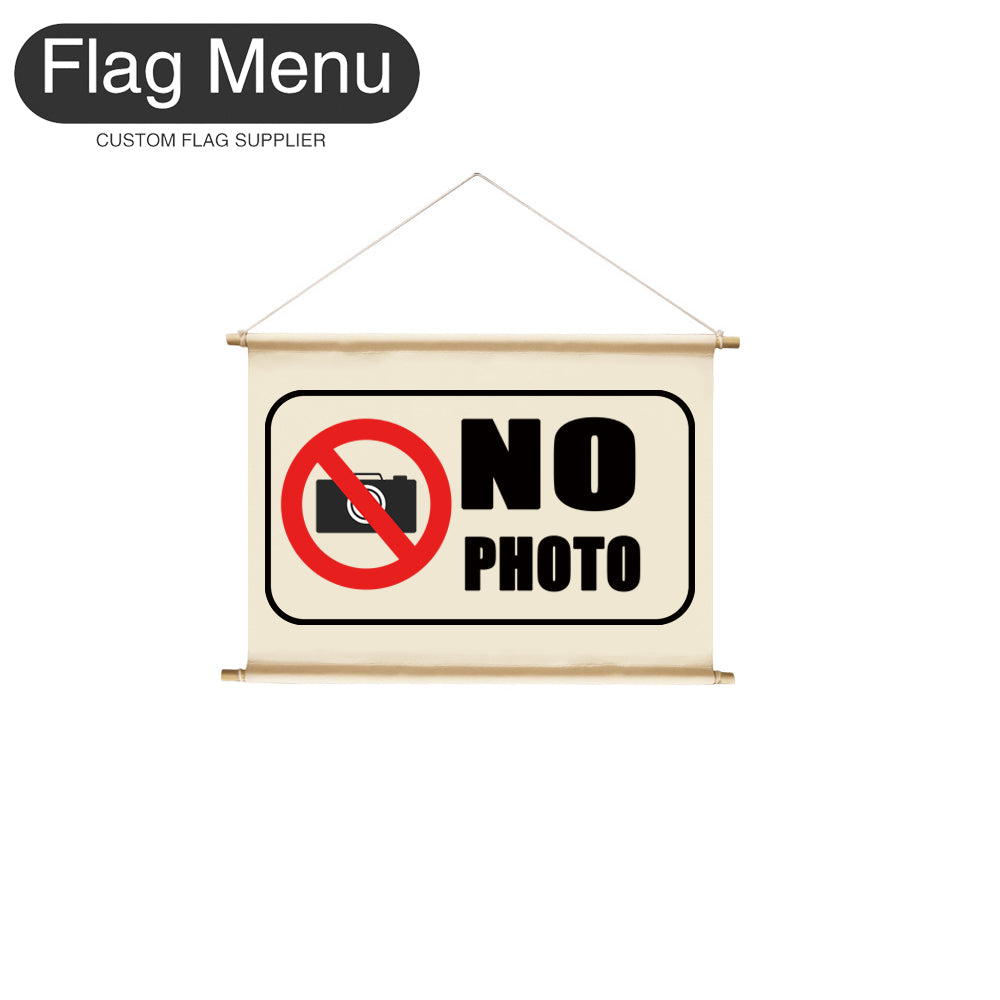 8"x12" Hanging Signs Banner-Custom Text-NO PHOTO-RED-Flag Menu