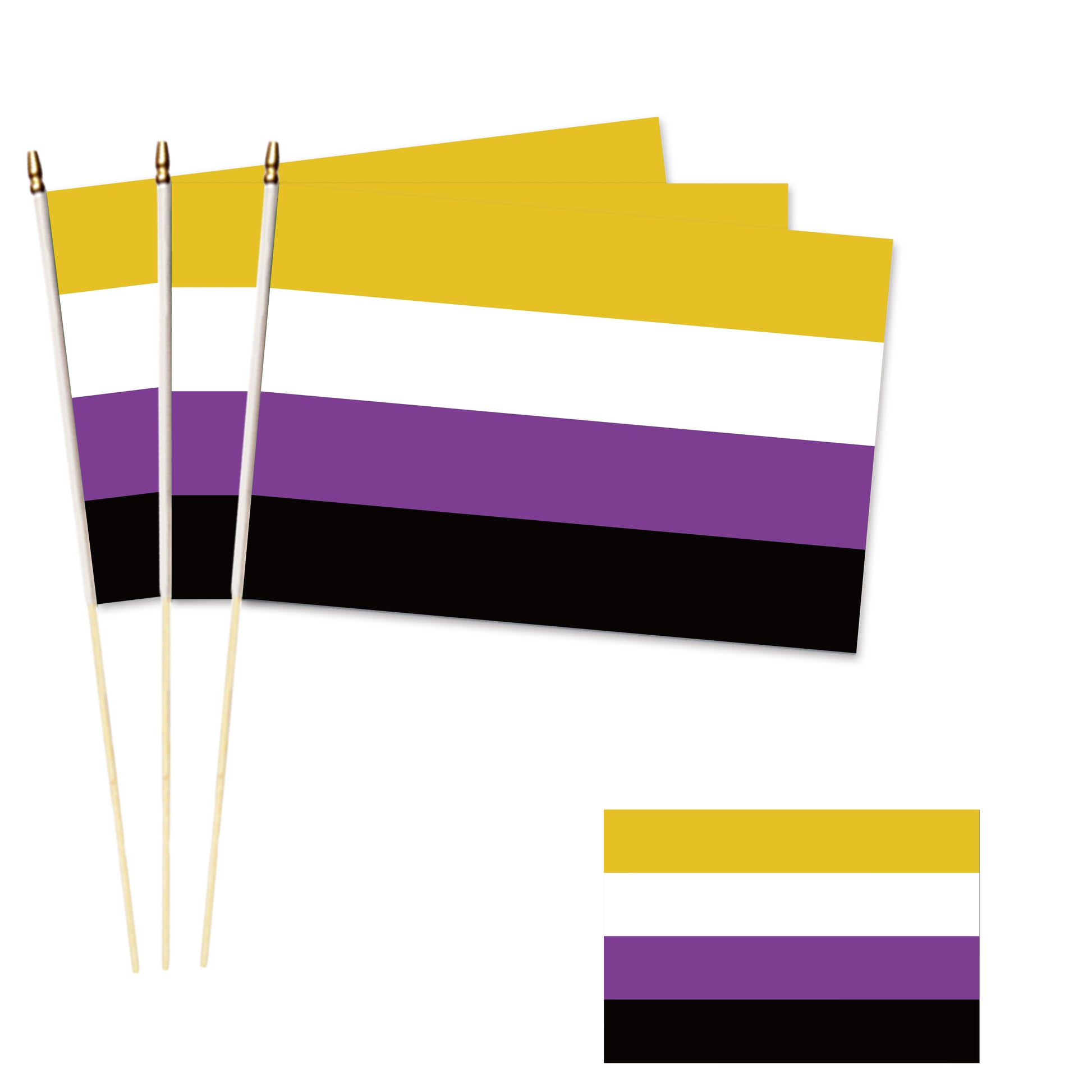 8"x11" Stick Flag- LGBT - (100 pcs)-Flag Menu-Gender Identity Pride Flagga-LGBTQ+