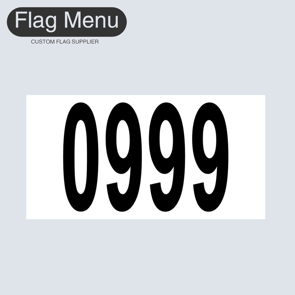 13x25cm Custom Competition Number(200pcs)-Flag Menu