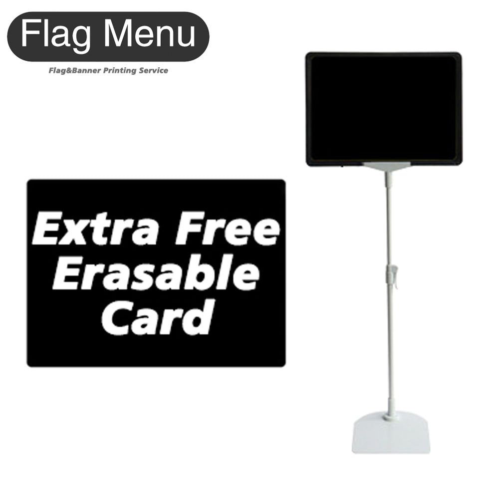 34" Store Erasable Banner Board - A4-Grey-Flag Menu