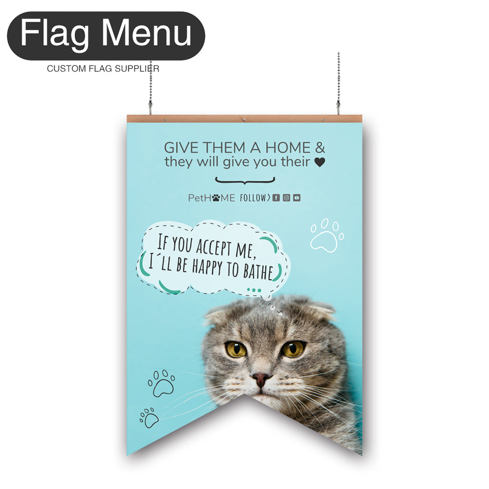 Pet Vinyl Hanging Banner - Double Sided-Swallow-Flag Menu