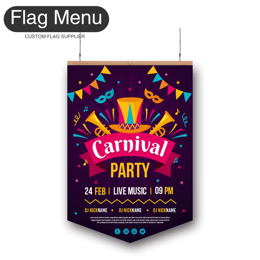 24"x36" Carnival Vinyl Hanging Banner - Double Sided-Pennant-Flag Menu