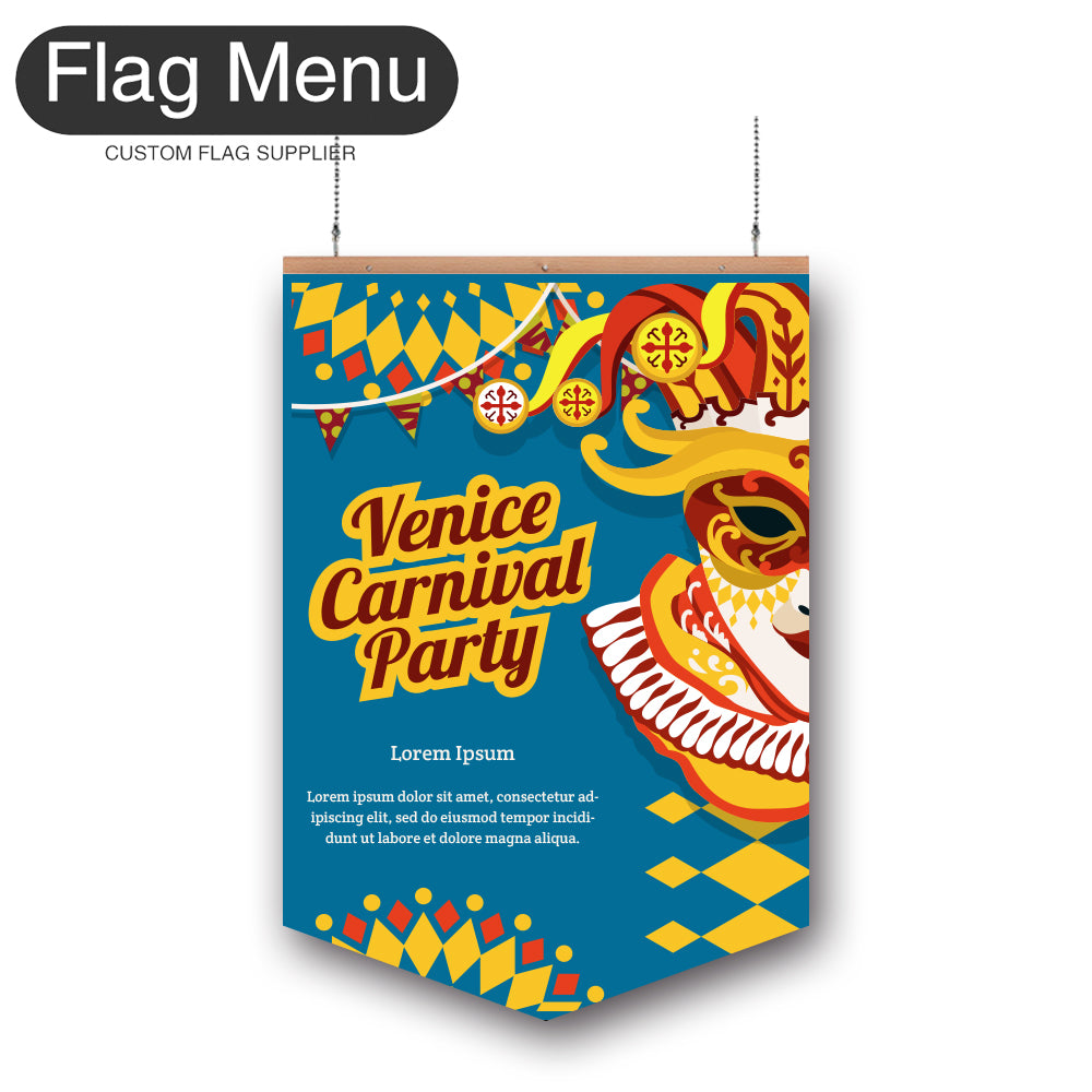 24"x36" Carnival Vinyl Hanging Banner - Double Sided-Pennant-Flag Menu