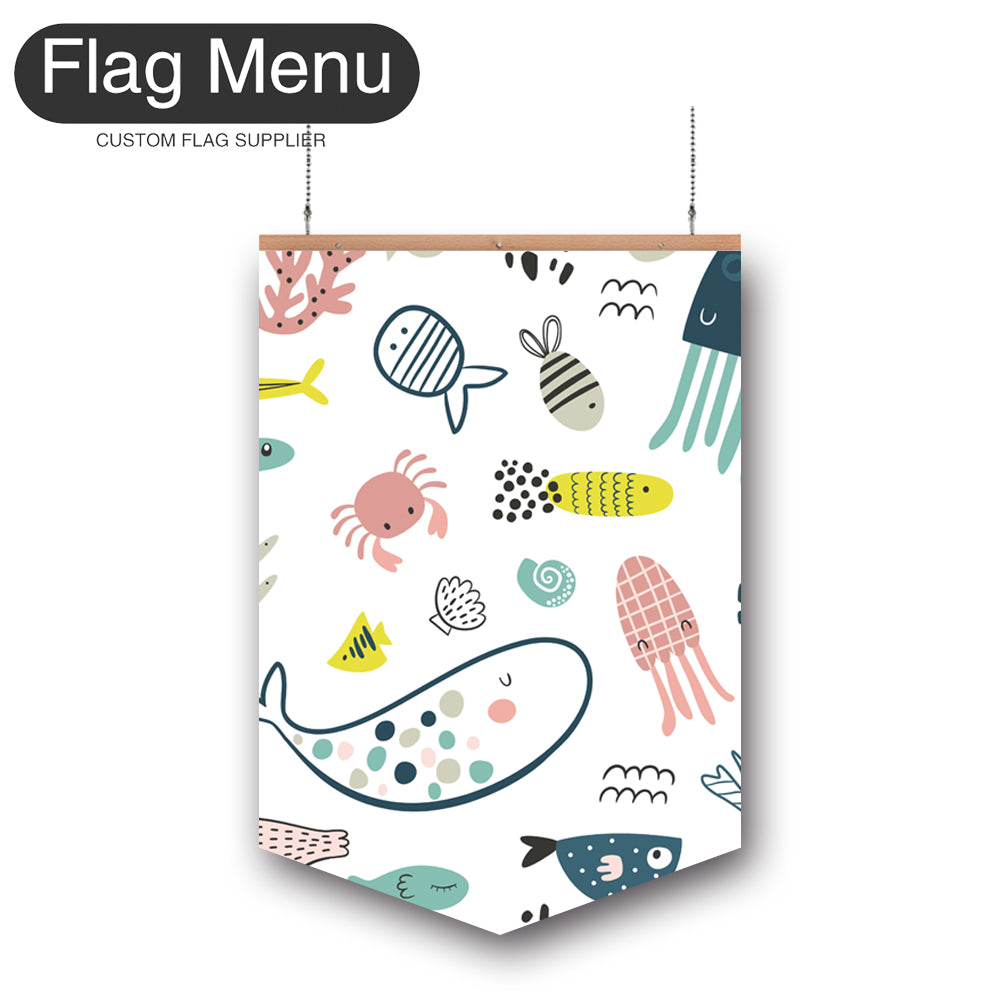 24"x36" Baby Pattern Vinyl Hanging Banner Kit - Double Sided-Pennant-Flag Menu
