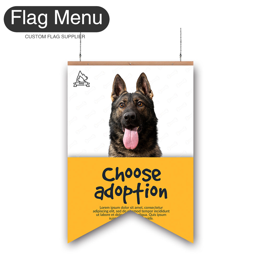 Pet Vinyl Hanging Banner - Double Sided-Swallow-Flag Menu