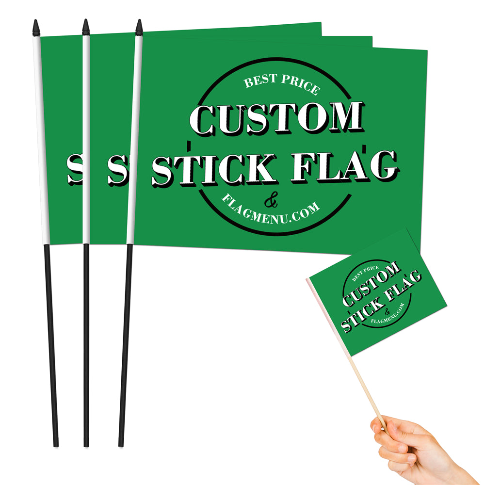 8X11in Stick Flag-(100/1000 pcs)-Cheap Custom Handheld Flag