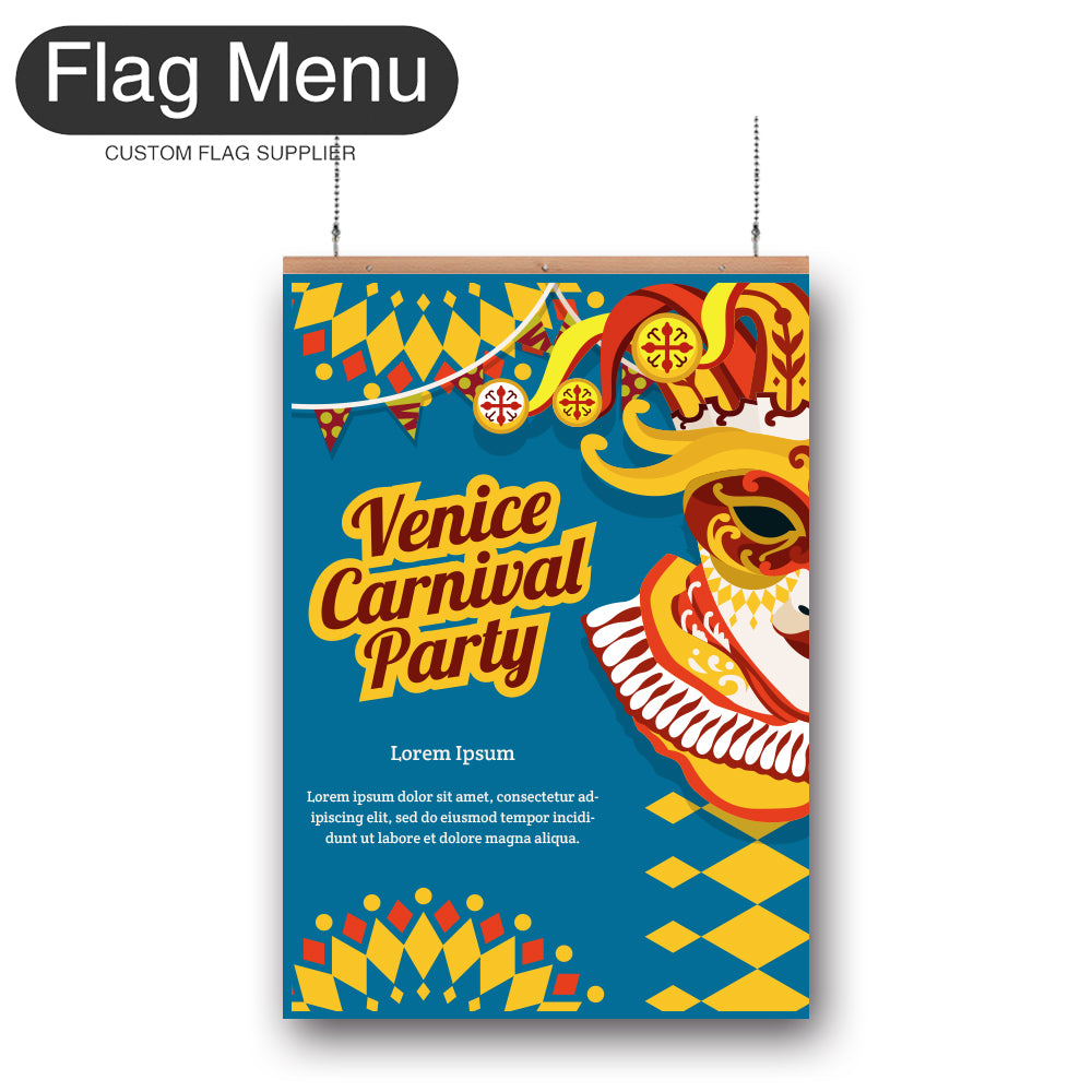 24"x36" Carnival Vinyl Hanging Banner - Double Sided-Flag Menu