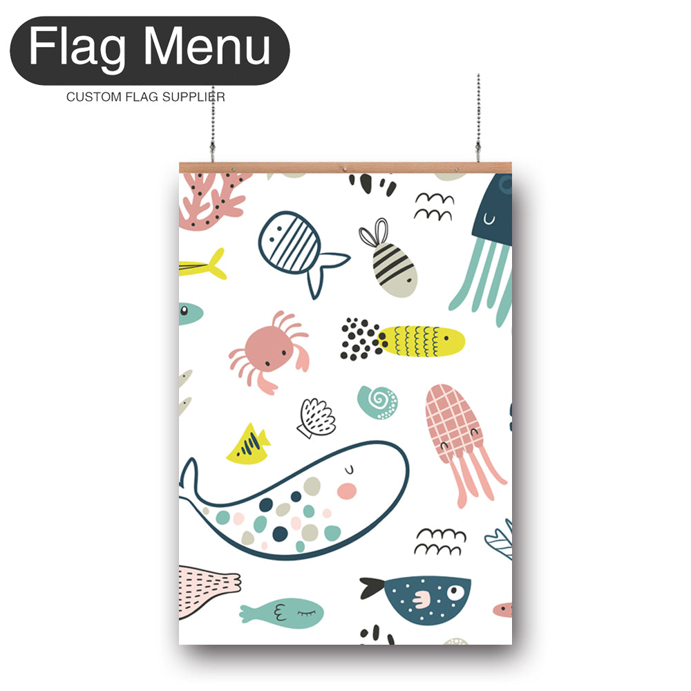 24"x36" Baby Pattern Vinyl Hanging Banner Kit - Double Sided-Flag Menu