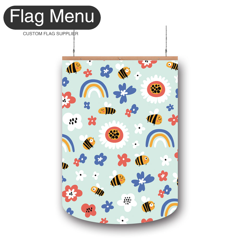 Bee Vinyl Hanging Banner Kit - Double Sided-Round-Flag Menu