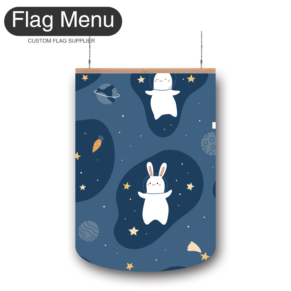 Rabbit&Space Vinyl Hanging Banner Kit - Double Sided-Round-Flag Menu