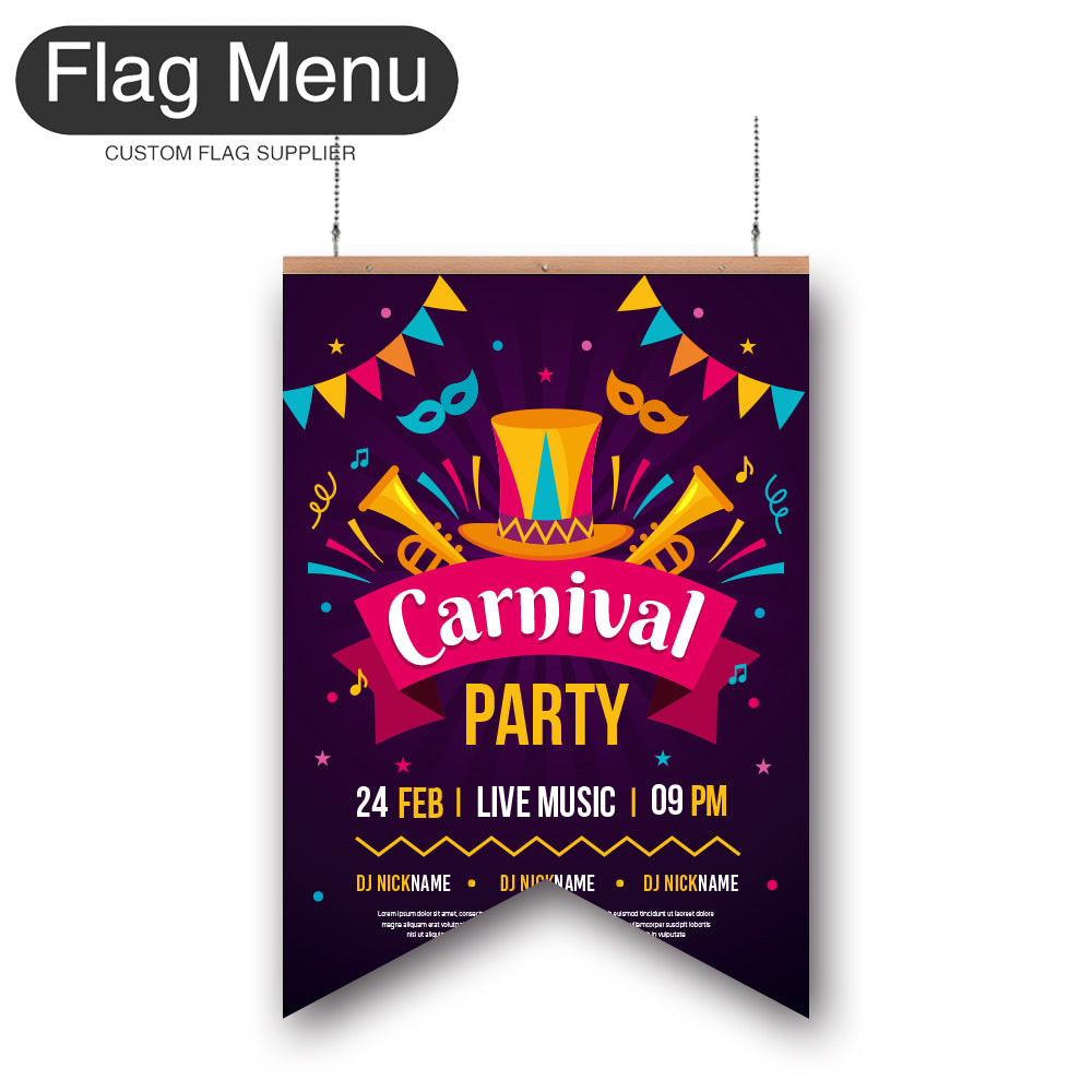 24"x36" Carnival Vinyl Hanging Banner - Double Sided-Swallow-Flag Menu