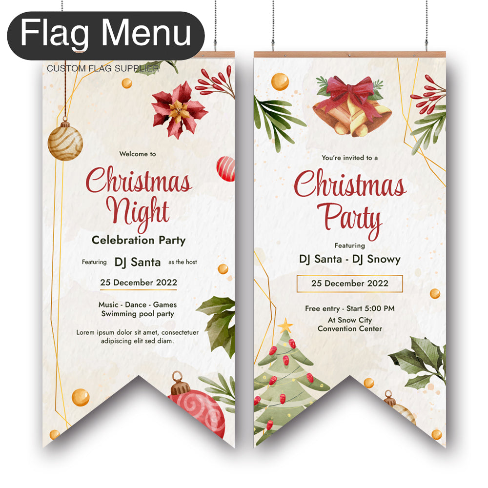 24"x54" Christmas Vinyl Hanging Banner - Doule Sided-Swallow-Christmas Decoration