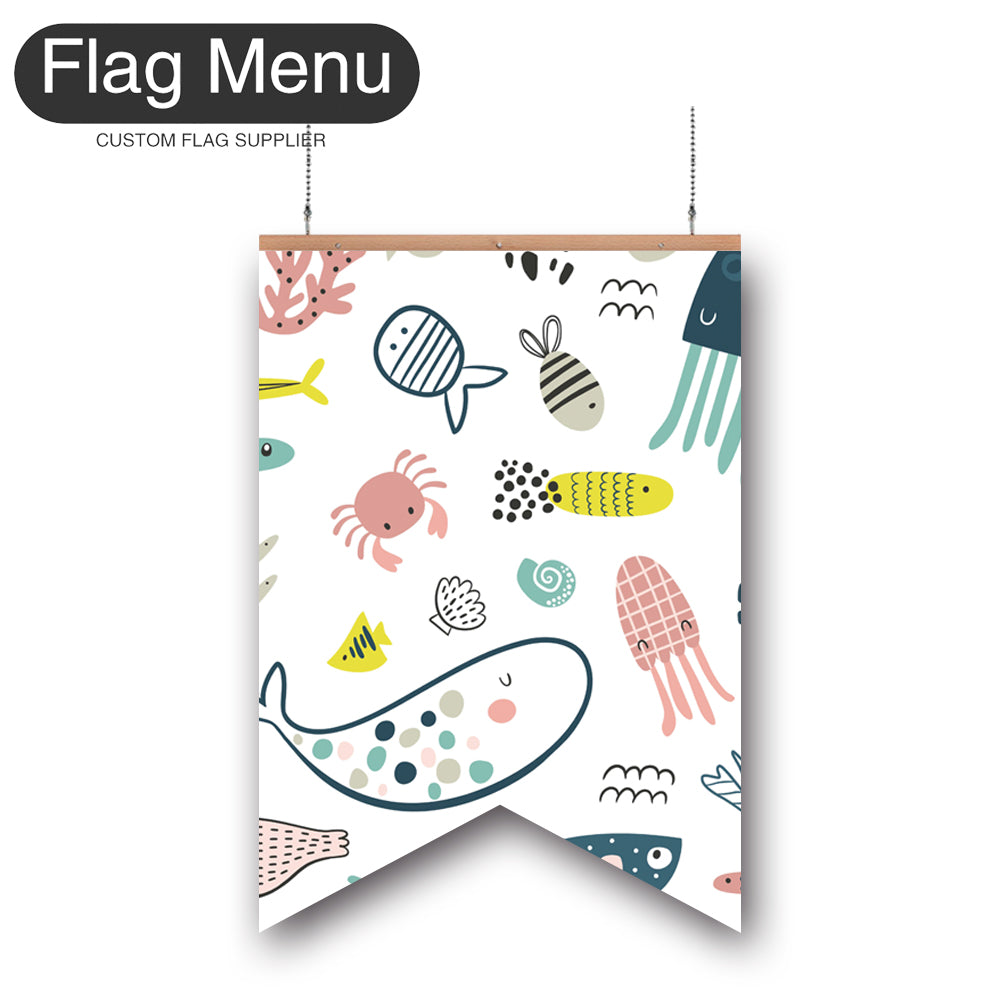 24"x36" Baby Pattern Vinyl Hanging Banner Kit - Double Sided-Swallow-Flag Menu