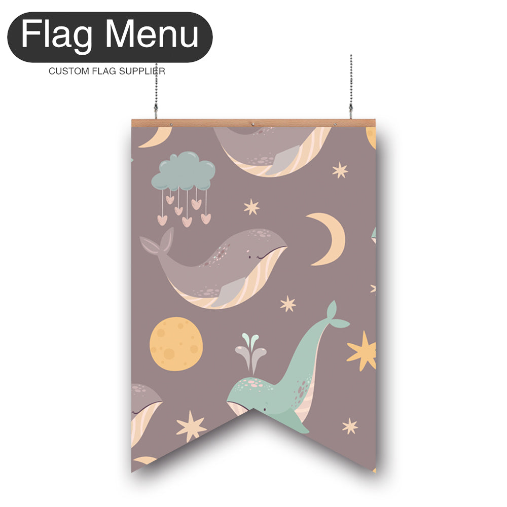 24"x36" Whale Vinyl Hanging Banner Kit - Double Sided-Swallow-Flag Menu