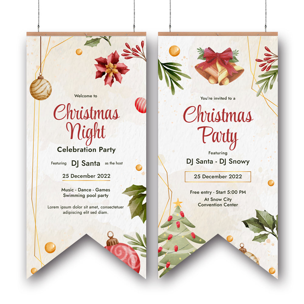 Custom 24"x54" Vinyl Hanging Banner - Doule Sided-Swallow-24"x54"-Christmas Decoration