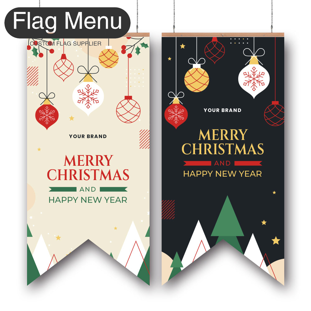24"x54" Christmas Vinyl Hanging Banner - Doule Sided-Swallow-Christmas Decoration