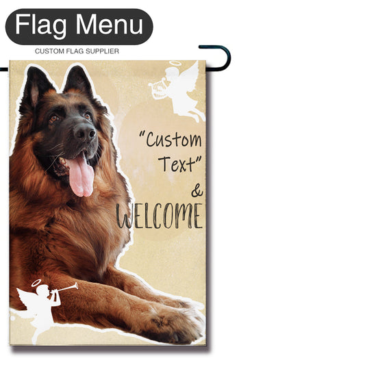 Pet Frame Welcome Flag - A - Canvas-28"x40"-Flag Menu