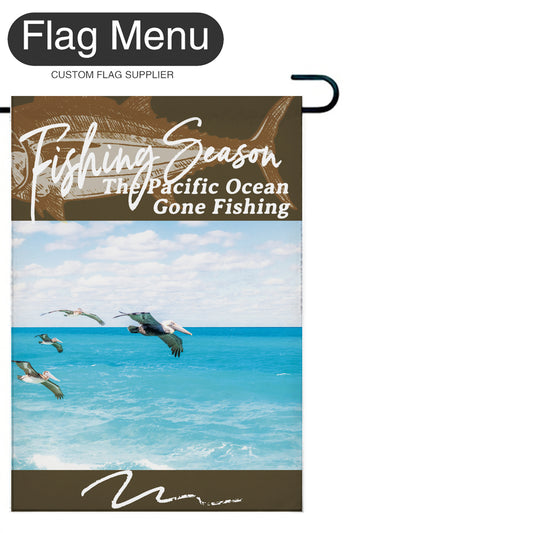 Welcome Flag - Canvas - Fishing Season - Tuna-Brown A-28"x40"-Flag Menu