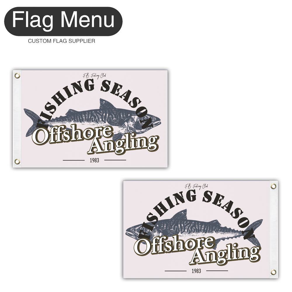 12"x18" Fishing Season Yacht Flag - Mackerel-Flag Menu-Flag&Banner Company- USA UK Canada AU EU