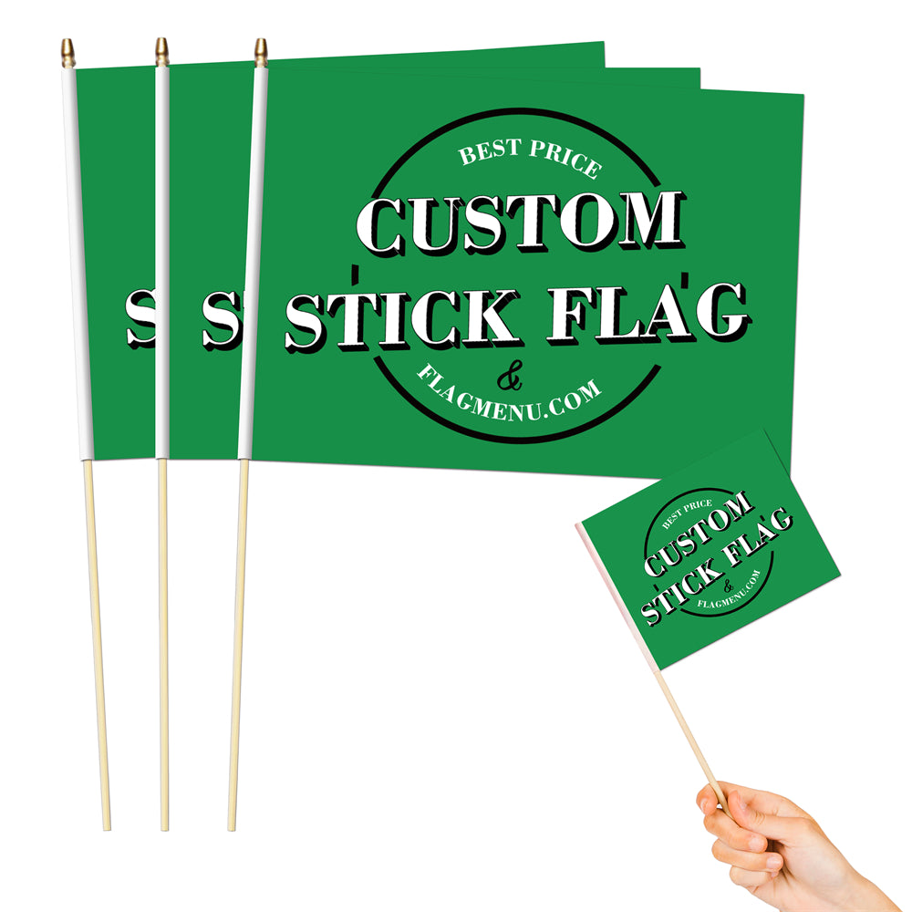 8X11in Stick Flag-(100/1000 pcs)-Cheap Custom Handheld Flag