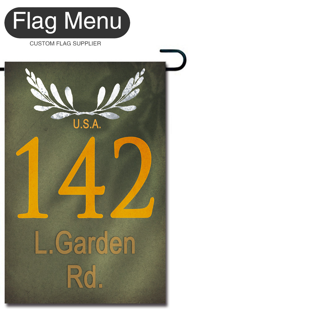 Address Signs Welcome Flag - Branch Shadow - Canvas-12"x18"-Green-Flag Menu