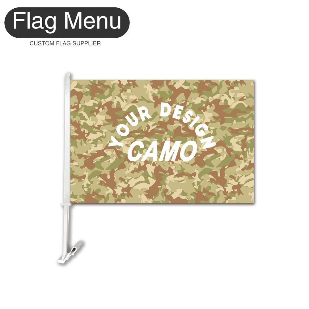 12"x18" Custom Camo Car Flag-Arid-Land-Add Custom Designs-17 Inch-Flag Menu