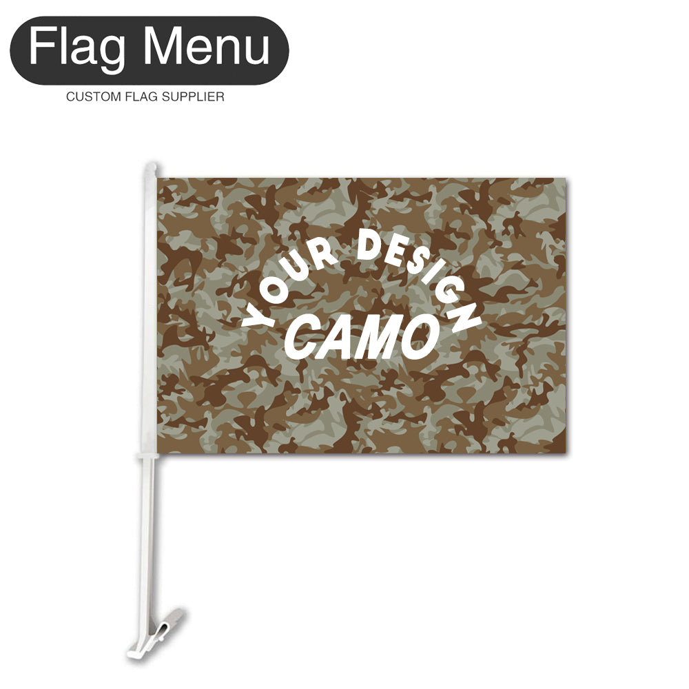 12"x18" Custom Camo Car Flag-Arid-MARPAT-Add Custom Designs-20 Inch-Flag Menu