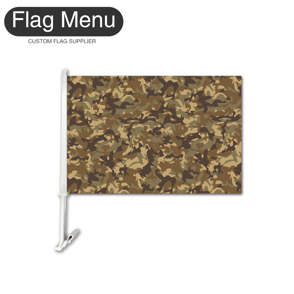 12"x18" Custom Camo Car Flag-Mud-Camo Only-17 Inch-Flag Menu