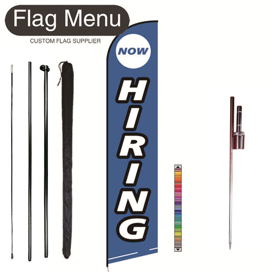 11.3ft Sharkfin Flag Kit With Spike-HIRING-Flag Menu