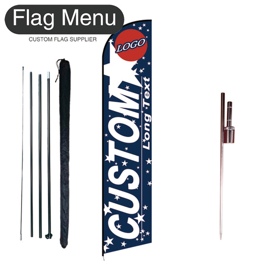 15ft Feather Flag Kit With Spike-Star-Flag Menu-Flag&Banner Company- USA UK Canada AU EU