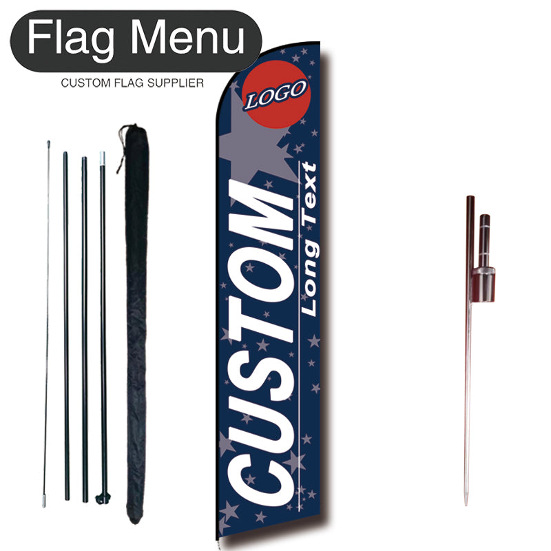 15ft Feather Flag Kit With Spike-Star-Flag Menu-Flag&Banner Company- USA UK Canada AU EU